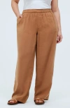 Madewell Softdrape Wide Leg Pants In Warm Hickory