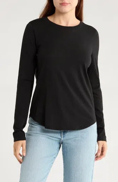 Madewell Softfade Long Sleeve T-shirt In Black