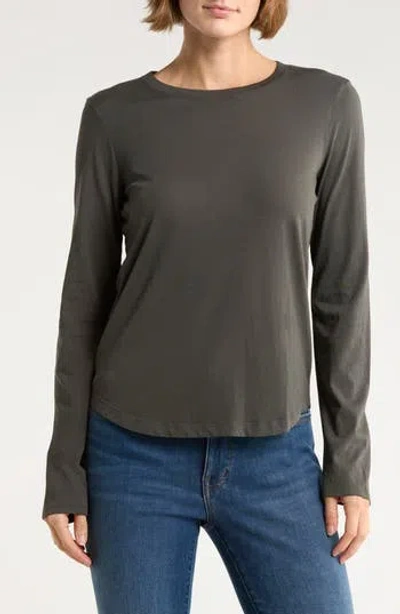 Madewell Softfade Long Sleeve T-shirt In Gray