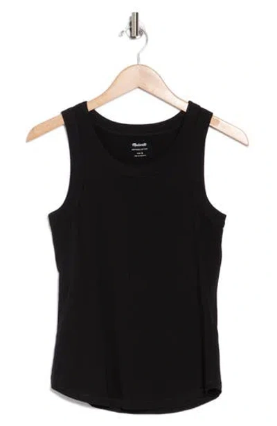 Madewell Softfade Scoop Tank In Jet Black