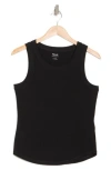 Madewell Softfade Scoop Tank In Jet Black