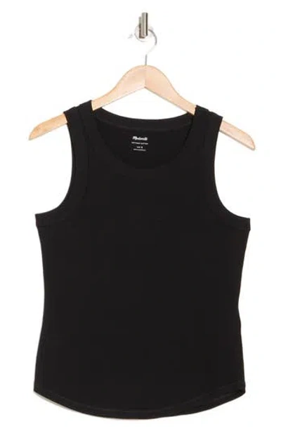 Madewell Softfade Scoop Tank In Jet Black