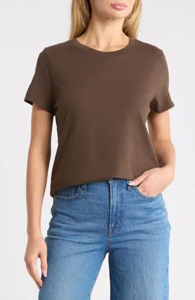Madewell Softfade Stripe Cotton T-shirt In Brown