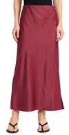 MADEWELL SOLANA PULL ON SLIP MAXI SKIRT CLARET