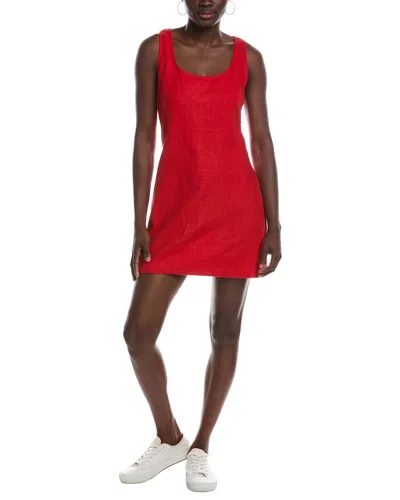 Madewell Solange Linen Mini Dress In Red