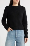 Madewell Holly Solid Pullover Sweater In Black