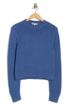 Madewell Solid Relaxed Cotton Sweater In Blue