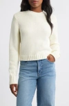 Madewell Holly Solid Pullover Sweater In White