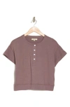 Madewell Sonoma Boxy Henley In Chalked Fig