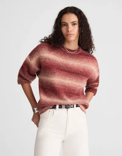Madewell Space-dyed Drop-shoulder Sweater In Brown
