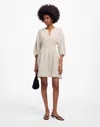 Madewell Splitneck Mini Dress In Neutral