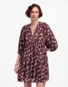 Madewell Splitneck Puff-sleeve Dress