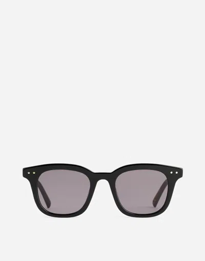 Madewell Square Acetate Sunglasses In True Black