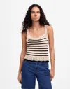 Madewell Stripe Crochet Sweater Tank