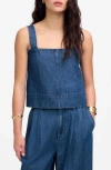 Madewell Square Neck Denim Crop Tank