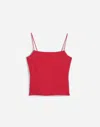Madewell Squareneck Tank Top In Red