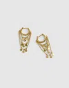 Madewell Stacked Chain Huggie Hoop Earrings In Gold