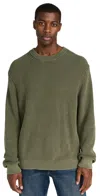 Madewell Stonewash Crewneck Sweater Washed Green In Green Marl