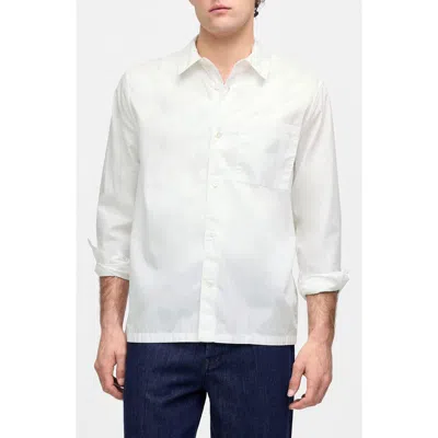 Madewell Straight Hem Button-up Shirt In White