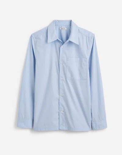 Madewell Straight-hem Cotton Button-up Shirt In Whisper Blue