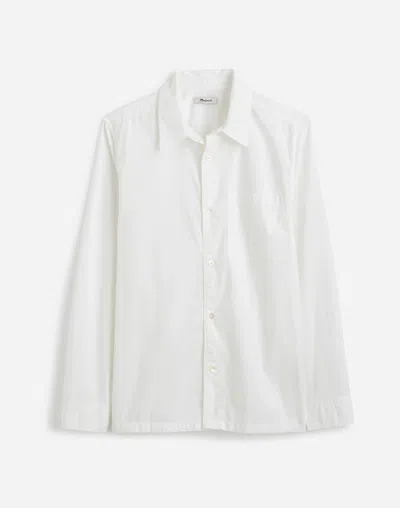 Madewell Straight-hem Cotton Button-up Shirt In White