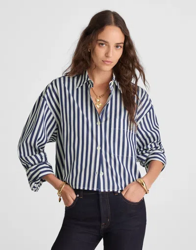 Madewell Straight-hem Shirt In Blue