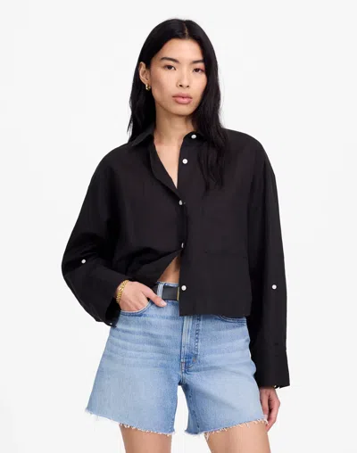 Madewell Straight-hem Shirt In Jet Black