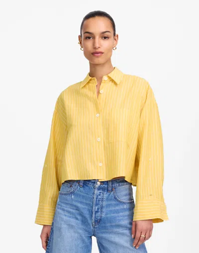 Madewell Straight-hem Shirt In Poplar Yellow