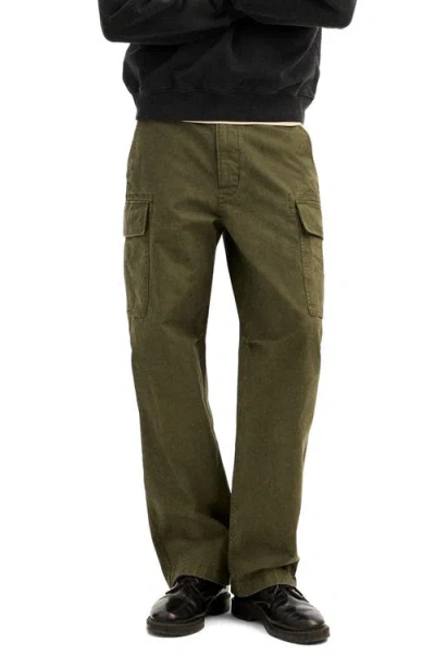 Madewell Straight Leg Cotton Cargo Pants In Green