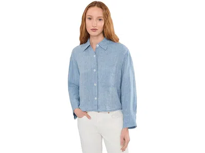 Madewell Straight-hem Shirt In 100% Linen In Blue