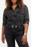 Madewell Stretch Denim Button-up Shirt In Chamberlain Wash