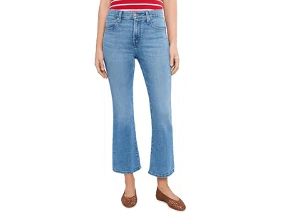 Madewell The Flare Super Stretch Crop Jeans In Blue