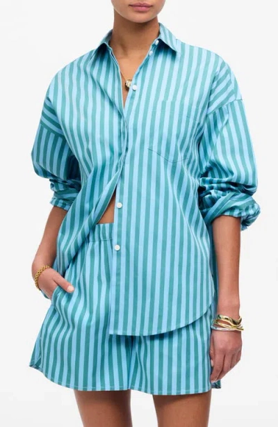 Madewell Stripe Boxy Button-up Shirt