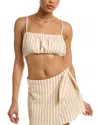 Madewell Stripe Bubble Top In Brown