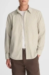 Madewell Stripe Cotton Poplin Button-up Shirt In Green