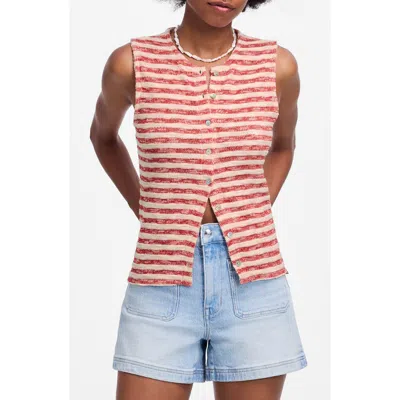 MADEWELL MADEWELL STRIPE CREWNECK SWEATER VEST