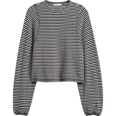 MADEWELL MADEWELL STRIPE CURVED LONG SLEEVE T-SHIRT