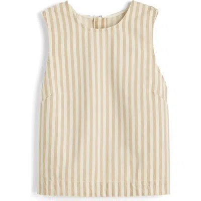 Madewell Stripe Denim Boxy Shell Top In Gold