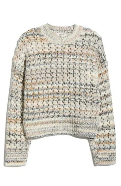 Madewell Stripe Open Stitch Sweater In Multi