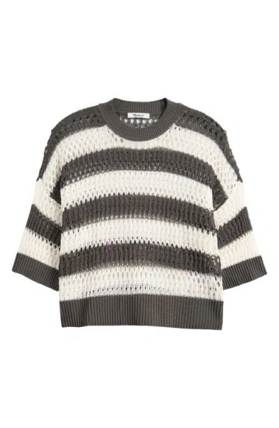Madewell Stripe Pointelle Stitch Sweater