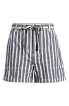 Madewell Pull-on Drawstring Shorts In Stripe Twill