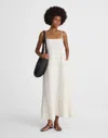 Madewell Striped Empire-waist Midi Dress In White