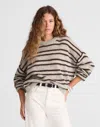 Madewell Stripe Alpaca Blend Sweater In Gold