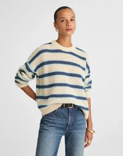 Madewell Striped Pullover Sweater In Neutral
