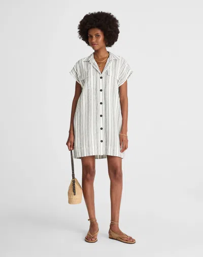 Madewell Striped Utility Shirtdress In White
