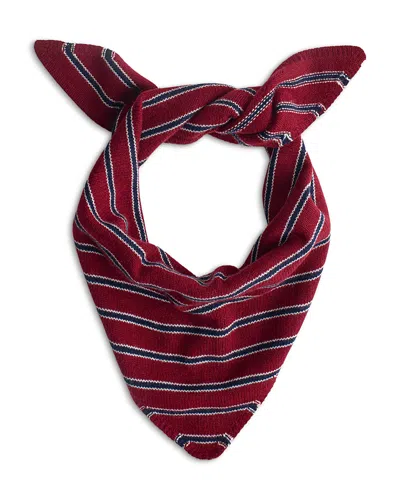 Madewell Striped Wool Knit Triangle Bandana In Red