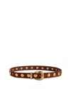 Madewell Studded Suede Western Belt In Brown