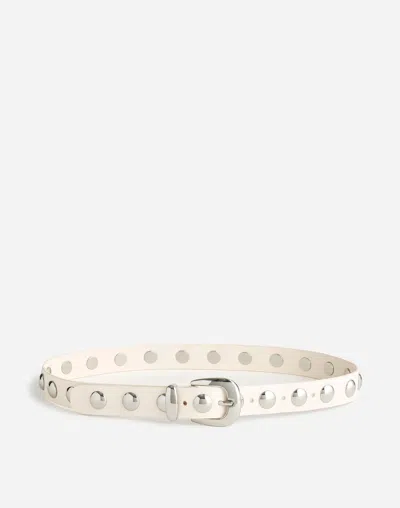 Madewell Studded Western Belt In Ivory