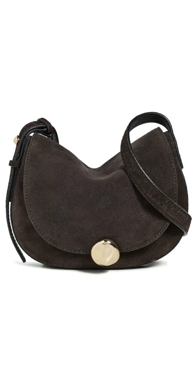 Madewell Suede Dakota Saddle Crossbody Dark Carob In Brown