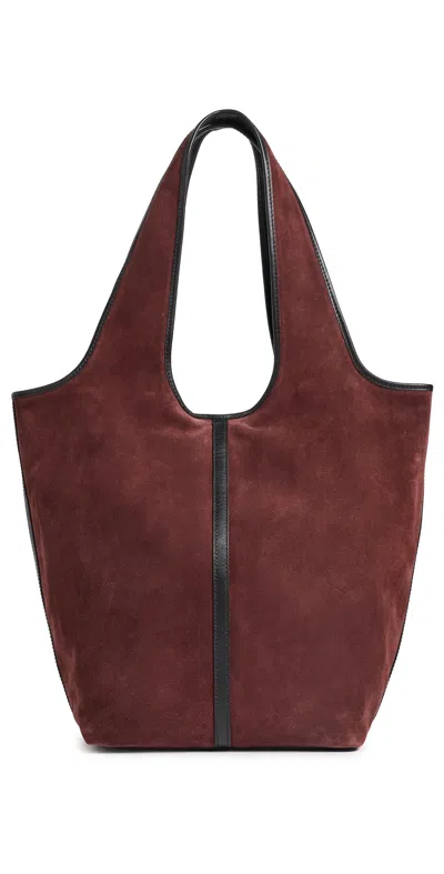 Madewell Suede Ellis Shopper Tote Oxblood Multi